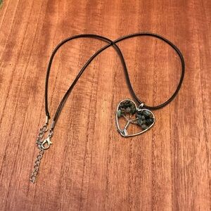Several colors available!Natural Stone Tree of Life necklace 22”